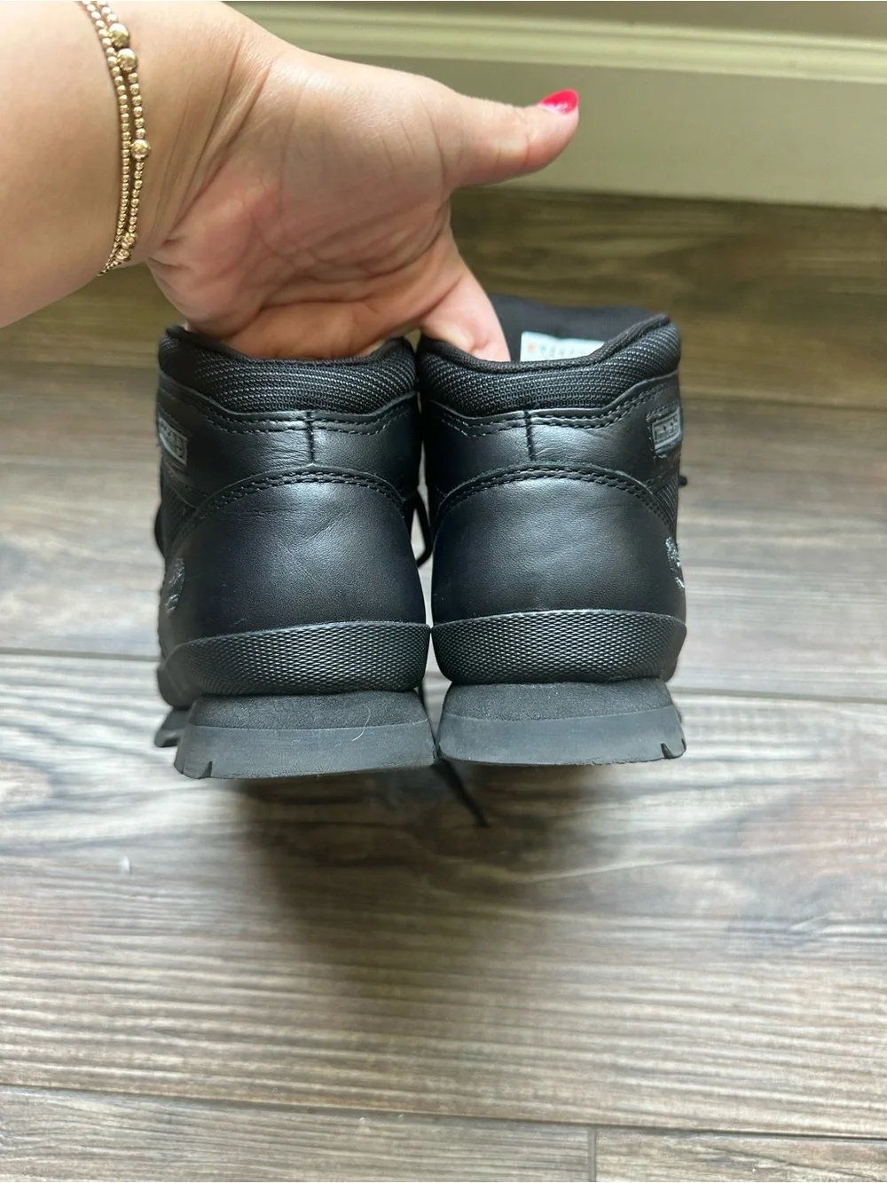 Timberland Kids Black Lace-Up Leather Boots